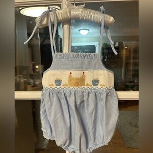 Castle construction smocked Stitchy Fish bubble